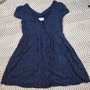 Denim & Supply By Ralph Lauren Dress Blue w White Polka Dot Size Small w Pockets